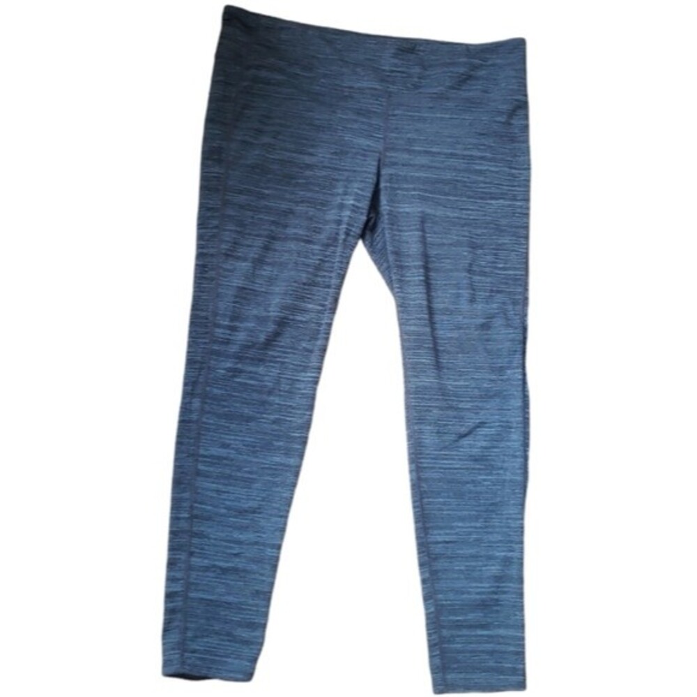 Athleta Yoga Gym Workout Leggings Women's Plus Size 1X Chaturanga Gray Space Dye